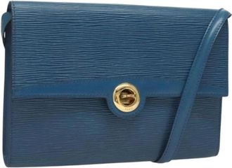 Louis Vuitton Tweedehands leren Louis Vuitton tassen - Dames - Vintage Schoudertas - Blauw - ONE Size - Leer - Vintage