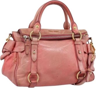 Miu Miu Pre-owned Hand Bag - Dames - Vintage Handtas - Roze - ONE Size - Leer - Vintage
