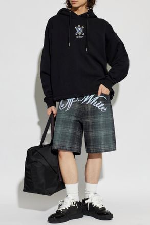 Off-white Sweatshirt With Colorful Print And Shimmering Sequins, Mens, Black