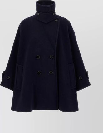 Chlo&eacute; wool oversized double breasted peacoat