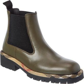 Burberry Checked Leather Boot