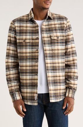Original Penguin Plaid Flannel Shirt Jacket in Birch at Nordstrom Rack, Size Xx-Large