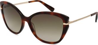 Longchamp Womens 57 mm Brown Sunglasses