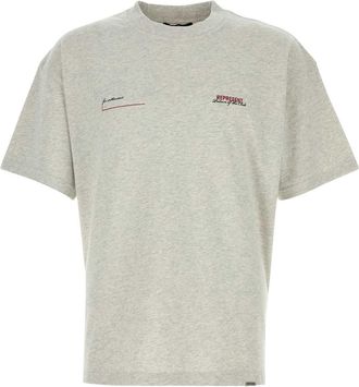 Represent Melange Grey Cotton T Shirt