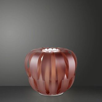 Linea Zero L&aacute;mpara De Mesa En Metal Rosa En Metal Blanco Cm. 29x23h