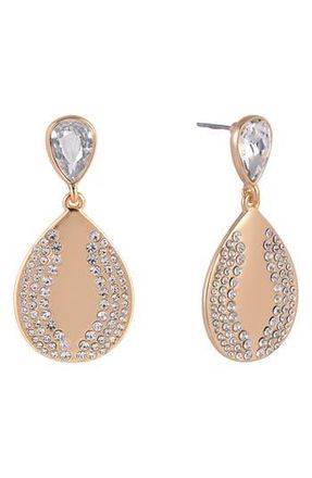 Shelli Segal Crystal Teardrop Earrings in Gold at Nordstrom Rack