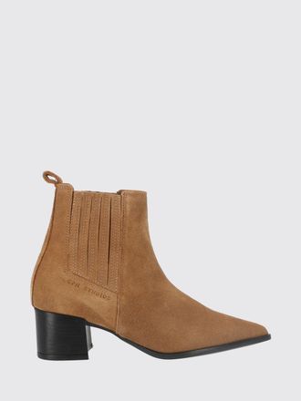 Paia Copenhagen Stivaletti Chelsea in pelle di vitello scamosciata con suola in cuoio