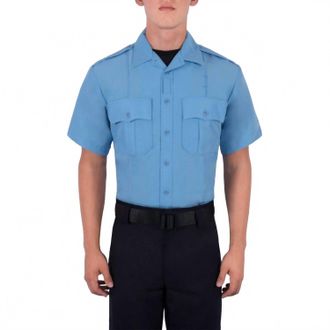 Blauer Short Sleeve Polyester Supershirt In Medium Blue