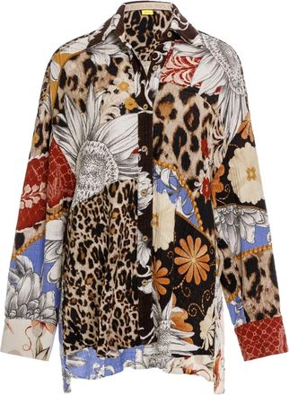 Agua Bendita Camicia leopardata - Nero