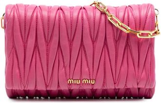 Miu Miu Pre-owned Miu Miu Matelasse Nappa Wallet On Chain Ladies D9UHPZ678JR7Y0T8