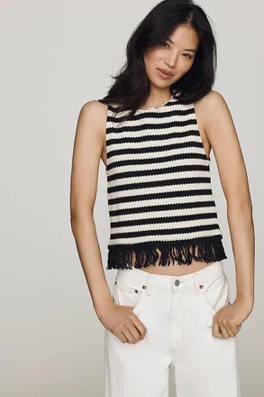 Maeve Fringe-Hem Tank Top