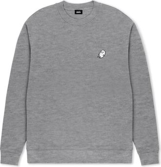 Dalix Ghost Relaxed Midweight Fleece Crewneck Sweatshirt in Athletic Heather at Nordstrom, Size Xx-Large