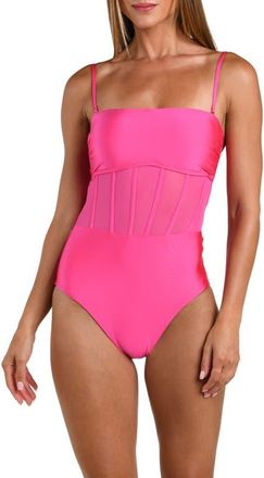 Sunshine 79 Bandeau One-Piece Swimsuit in Pink at Nordstrom, Size 10