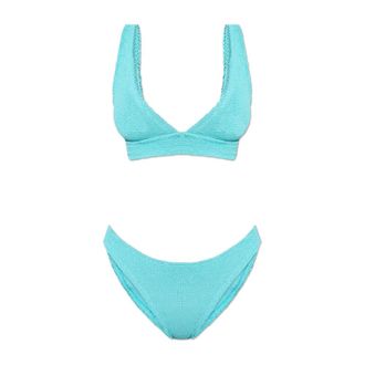 Hunza G Dames, Badkleding, Blauw, Maat: ONE Size Tweed