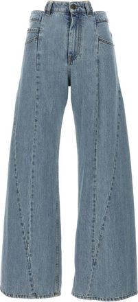 Maison Margiela Asymmetrische Taille Jeans - Dames - Loose Fit Jeans - Blauw - 2XS - Katoen - Jeans
