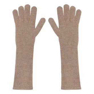 Max Mara Accessoires, Dames, Beige, ONE Size, Cashmere Handschoenen