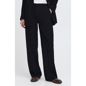 b.young Danta Wide Leg Pants in Black at Nordstrom Rack, Size 10 Us / 42 Eu