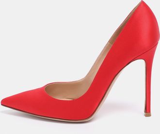 Gianvito Rossi Red Satin Pumps
