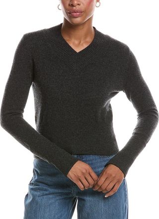 Autumn Cashmere V-Neck High Cuff Cashmere Sweater
