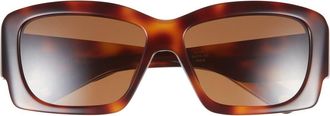 Jacquemus Cruise Square Sunglasses in Silver/Brown at Nordstrom