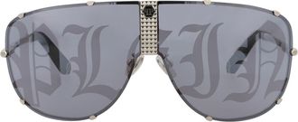 Philipp Plein 69mm Shield Sunglasses in Palladium Palladium Silver at Nordstrom Rack