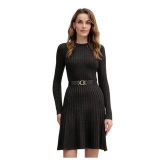 Guess Dames, Jurken, Zwart, Maat: XL Viscose