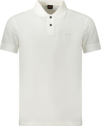 HUGO BOSS Mens Classic Fit Polo Short Sleeve - Ivory Cotton - Size X-Large