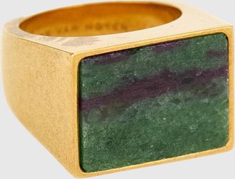 Dries Van Noten Anello Dries Van Noten in ottone con pietra incastonata