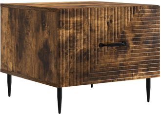 vidaXL Mesa De Caf&eacute; Roble Ahumado 49 X 50 X 40 Cm Madera De Ingenier&iacute;a Vidaxl