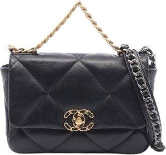Chanel Pre-owned Vintage Schoudertas - Dames - Vintage Schoudertas - Zwart - ONE Size - Leer - Vintage