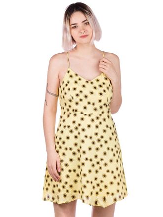 Kazane Nessa Dress pastel yellow / flowerprint