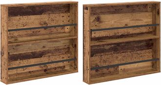 vidaXL Estante De Revistas 2 Uds. Madera Vieja 80 X 12 X 70 Cm Vidaxl