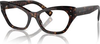 Dolce & Gabbana 54mm Cat Eye optical glasses in Tortoise at Nordstrom