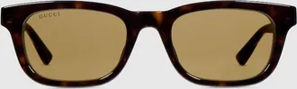 Gucci Rectangular-frame Sunglasses, Brown