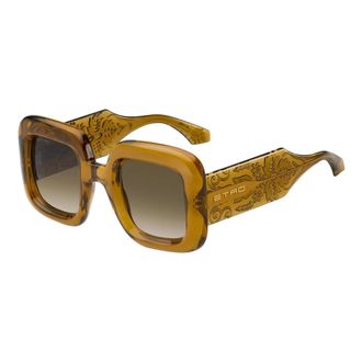 Etro Sunglasses, female, Brown, 48 MM, Amber Gold/Brown Shaded Sunglasses