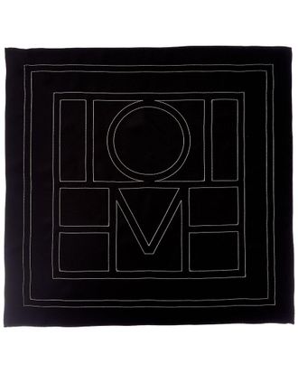 Toteme Toteme Embroidered Monogram Silk Scarf