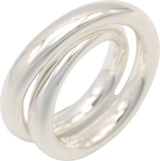 Herm&egrave;s Silver Silver 925 Band Ring (Pre-Owned)