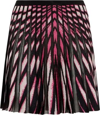 Roberto Cavalli Rokken, Dames, Veelkleurig, S, Polyester, Ray Of Paradise Print Mini Rok