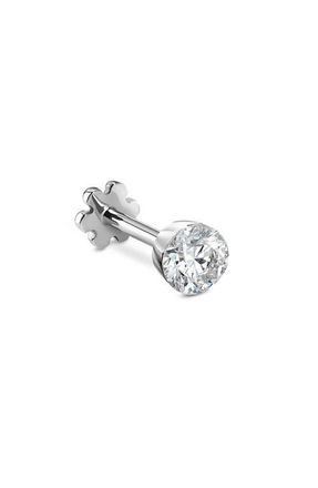 Maria Tash Single Invisible Set Diamond Stud Earring in White at Nordstrom, Size 3.5 Mm