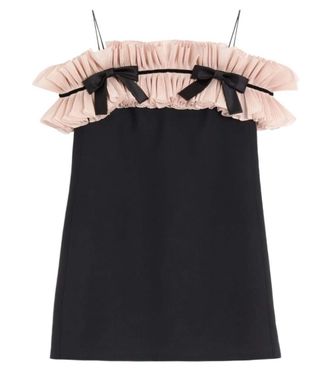 Valentino Garavani Black Crepe Sleeveless Mini Dress