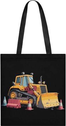 Generic Bu-lldozers Engineering Vehicle Tote Bag for Women Men Shoulder Bags Purses Pouch Handbags
