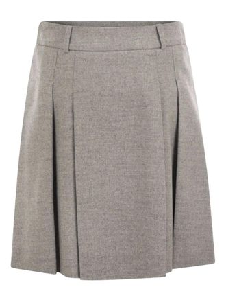 PESERICO pleated mini skirt - Grey