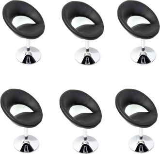 Hhg Hhg - Lote De 6 Sillas De Comedor Silla De Comedor Silla Palermo, Negro