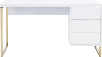 Pascal Morabito Escritorio tradicional efecto madera blanco