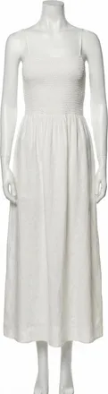 Z Supply Bayside Linen Maxi Dress In White