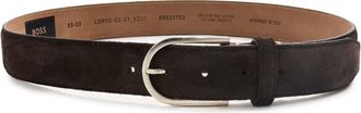 HUGO BOSS Mens Accessories 35mm Pin Buckle Leather Belt in Dark Brown - Size 95 cm