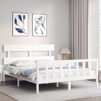 vidaXL Estructura De Cama Sin Colch&oacute;n Madera Maciza De Pino 160x200 Cm Vidaxl