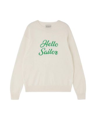 JUMPER 1234 Womens Hello Sailor Sweatshirt In Beige