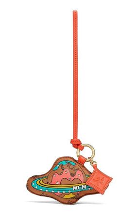 MCM Aren Planet Charm in Monogram Recycled Nylon in Multi at Nordstrom