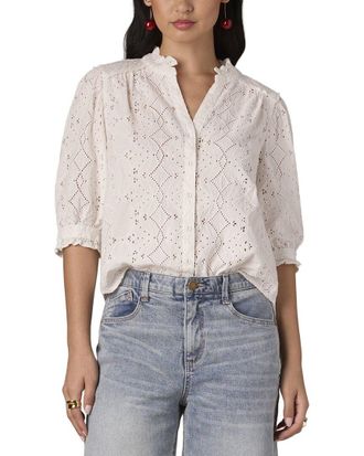 Wit & Wisdom Wit & Wisdom Ruffle Woven Top